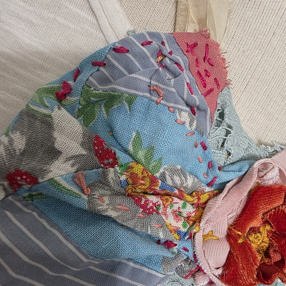 JABOT 💐 OOAK SPRING BOUQUET MOSSIE ANNA ARTISAN DESIGN NWT - Picture 6 of 12